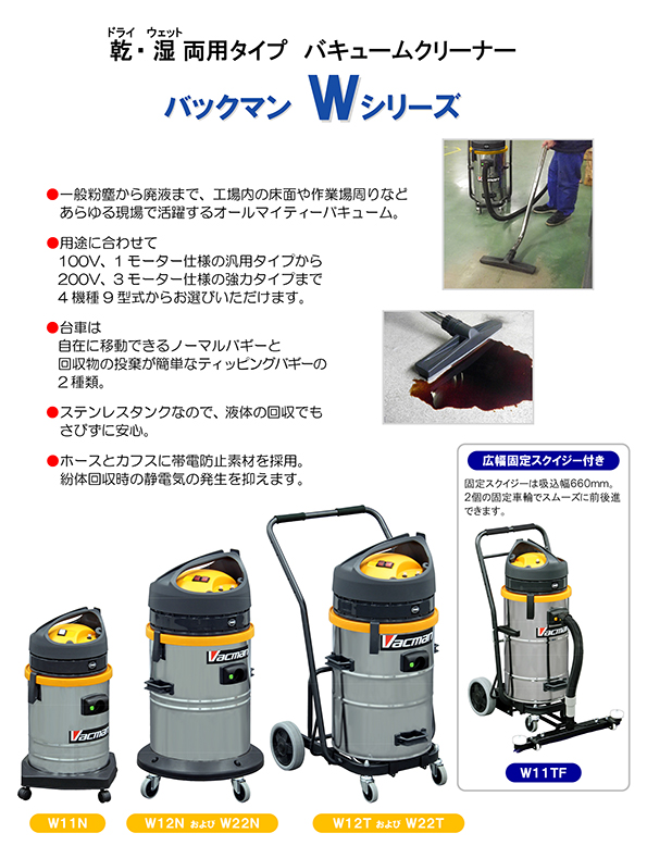 バックマン Wシリーズ | 蔵王産業 株式会社